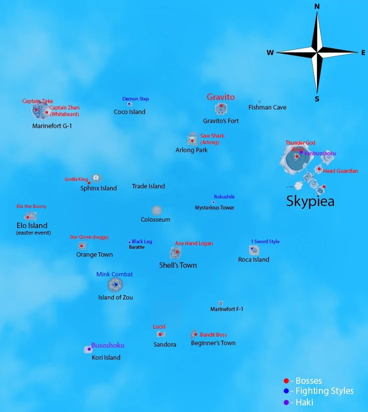 Grand Piece Online Map First Sea map
