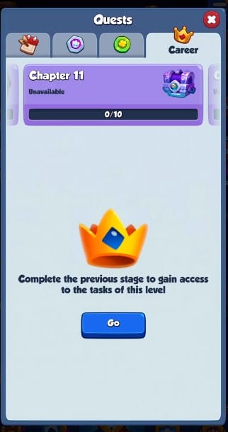 career quest rush royale homescreen